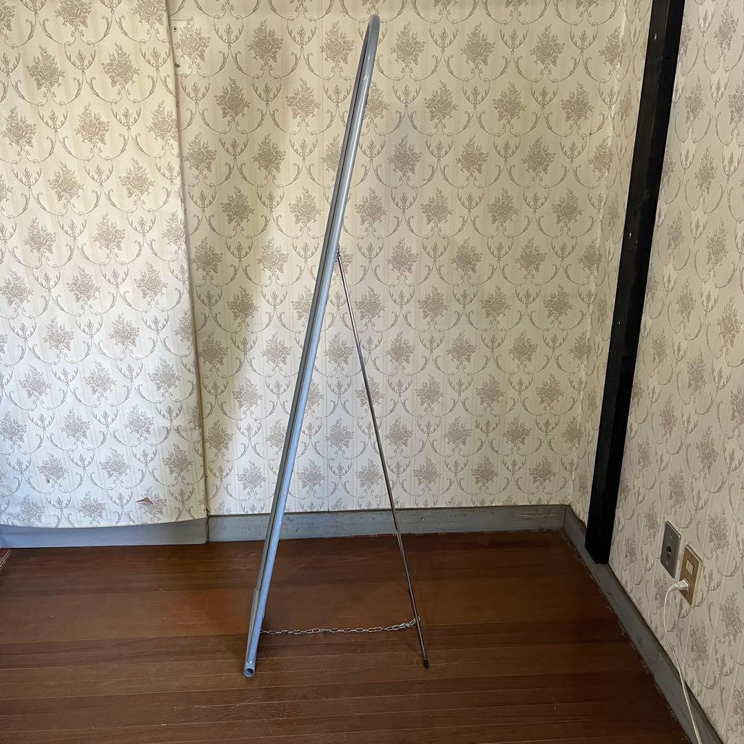 【インダストリアル】アルミフレーム アイアン スタンドミラー 全身鏡 シルバー