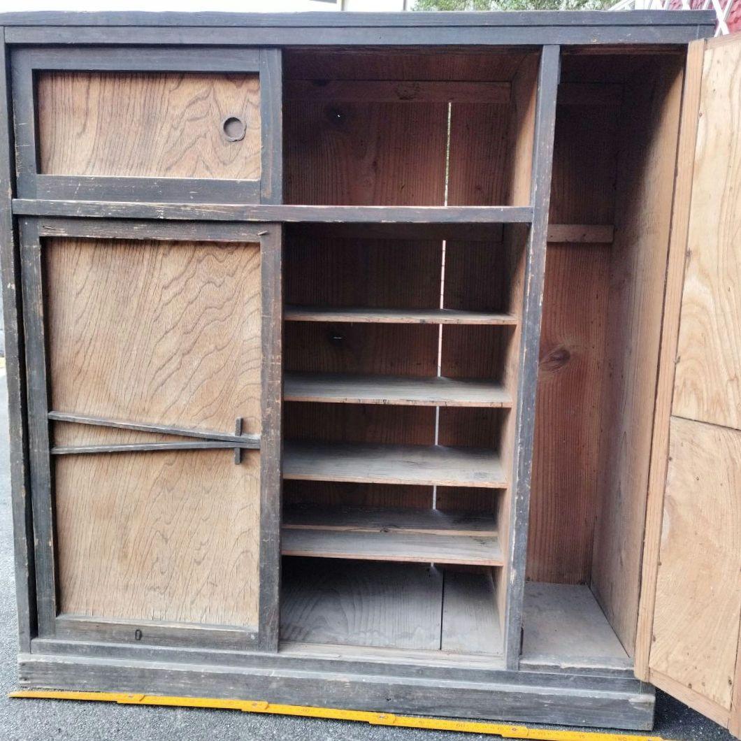 靴箱　傘立て レトロ　棚　木箱