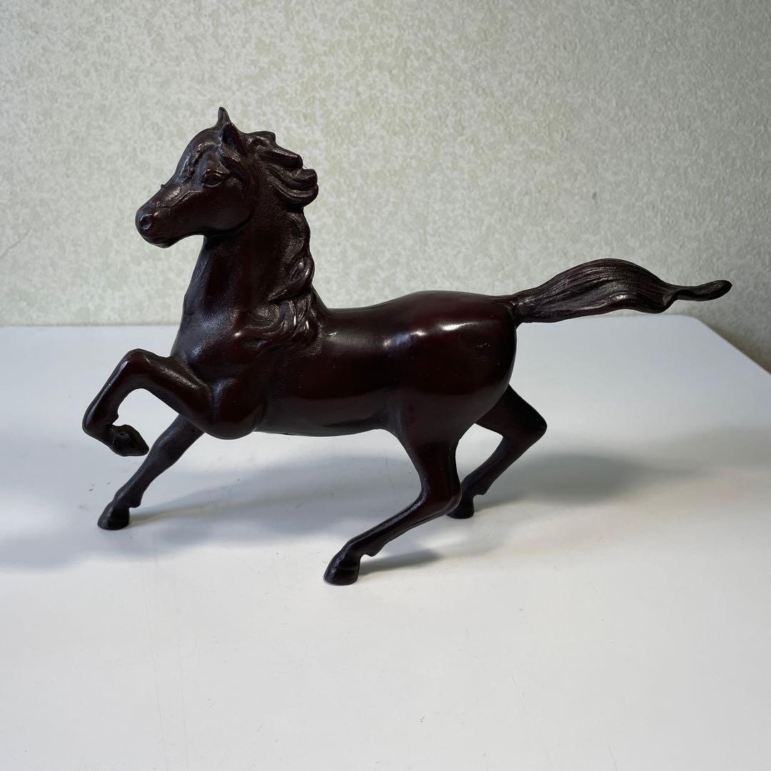 馬 置物 ブロンズ像 跳ね馬 縁起物 アンティーク 2026年 干支 - メルカリ