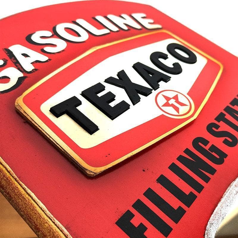 ミラー 壁掛け テキサコ 鏡 木製 アンティーク ウォールミラー 大きい お洒落