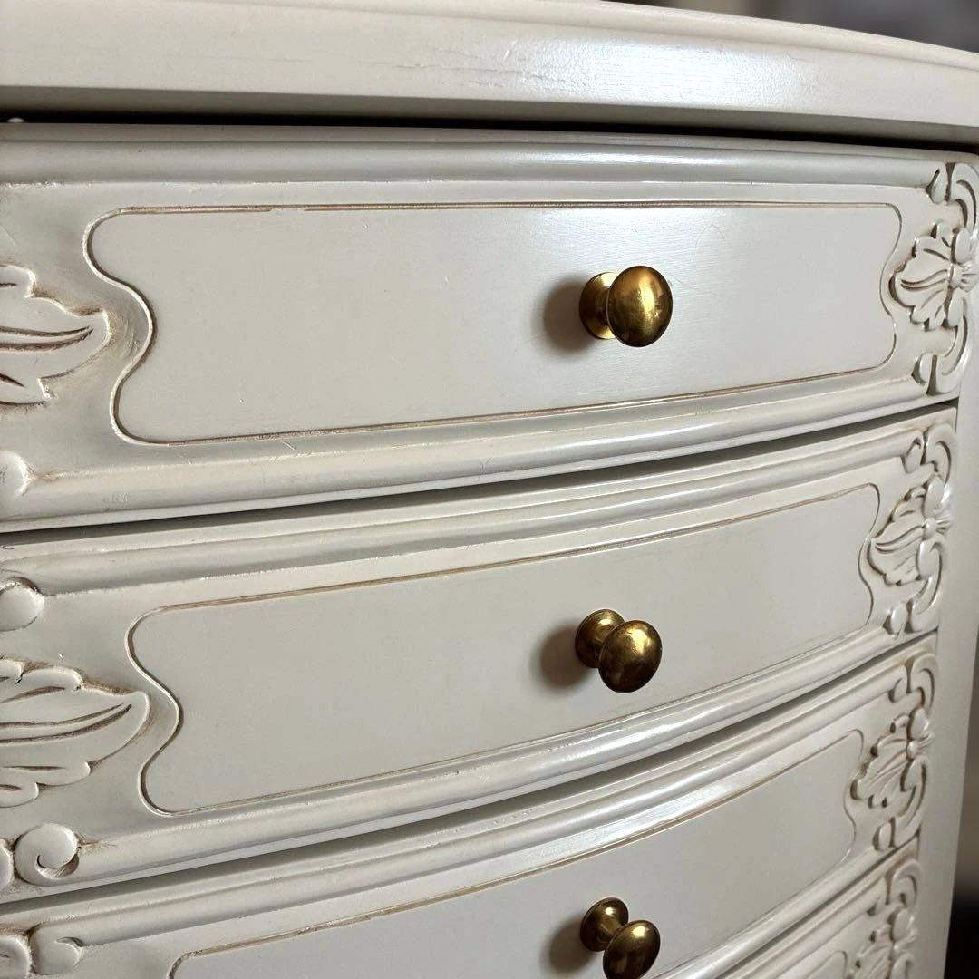 ロココ調 アンティーク風 キャビネット　6段　ヴォッカシリーズ