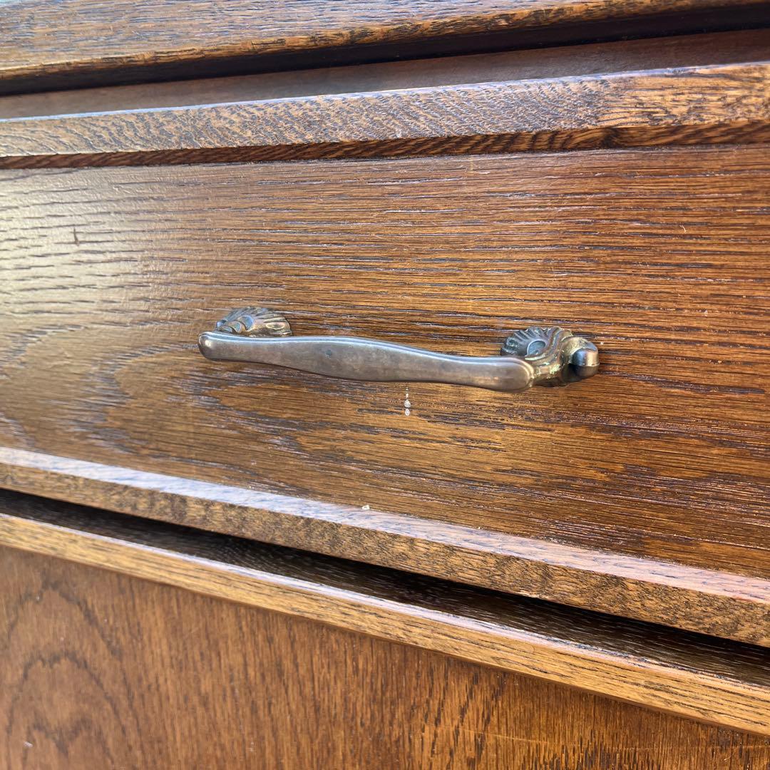 オーク材木製家具◾️パラマウントベッド 脚×キャスター付き チェスト キャビネット