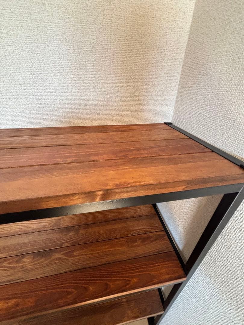 組立済　収納棚 木製　オープンラック 4段シェルフ TABAS ラック　ヴィン