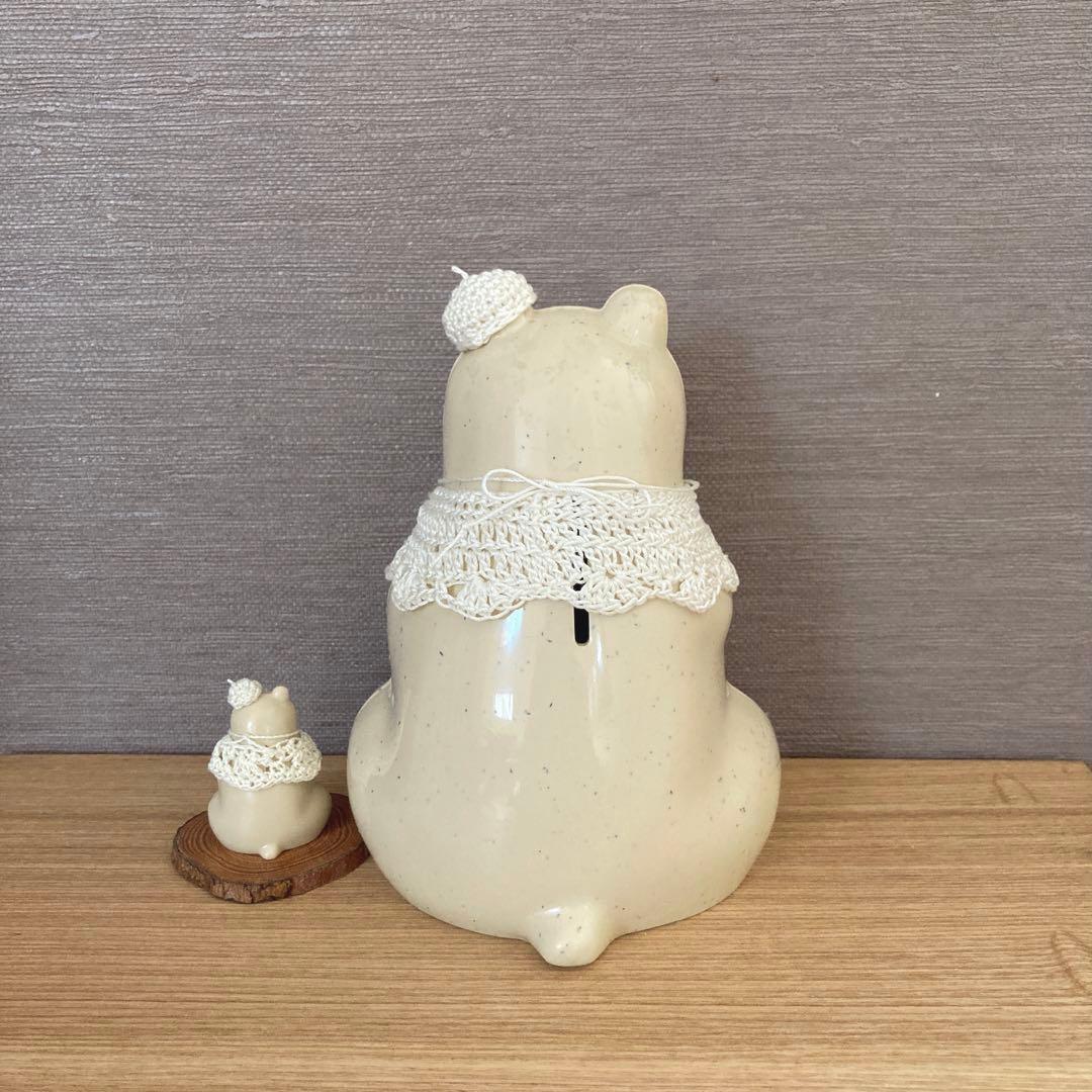 しろくま貯金箱&ガチャしろくま　まるいお花 6点セット