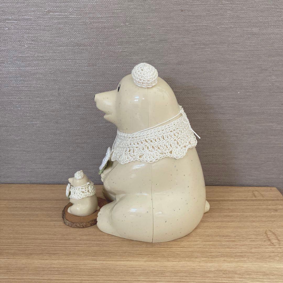 しろくま貯金箱&ガチャしろくま　まるいお花 6点セット