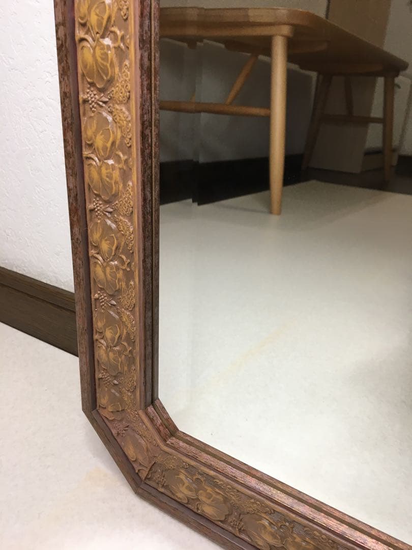 美しい彫刻 Italia Demainイタリア ドマン 壁掛け鏡 ウォールミラー