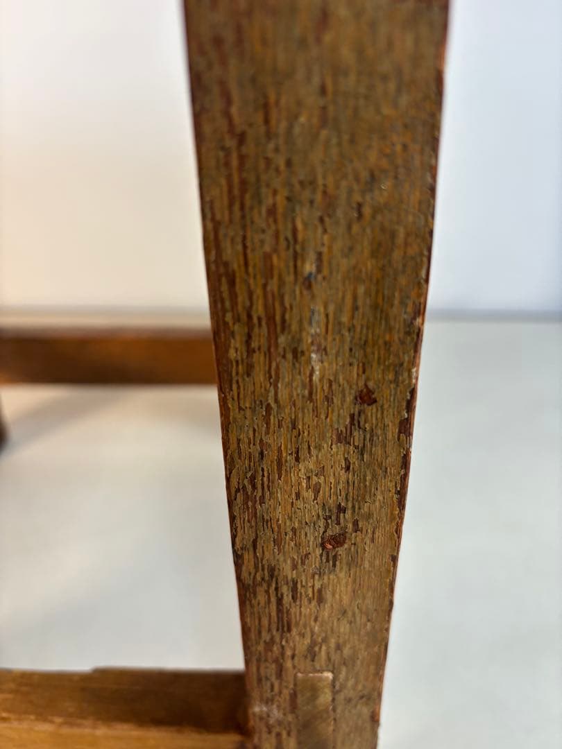 ヴィンテージ　木製スツール　角椅子　古道具　古家具