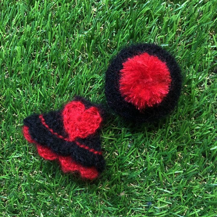 sample☆ベレー帽＆ハートOP/黒✖︎赤