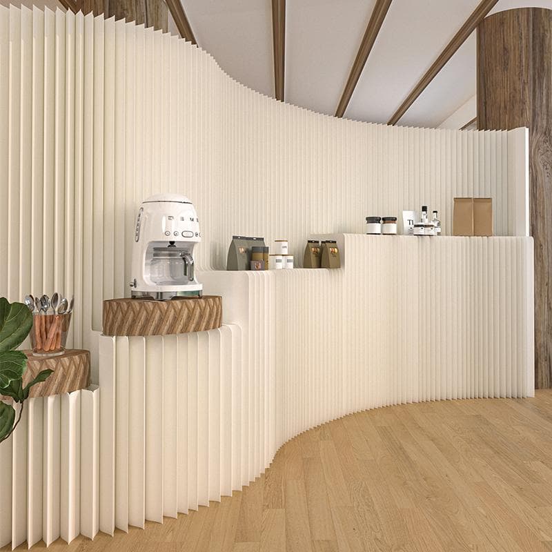 折りたたみパーテーション 間仕切り4段式高さ1.8ｍ長さ3ｍ持ち運び可能 目隠し