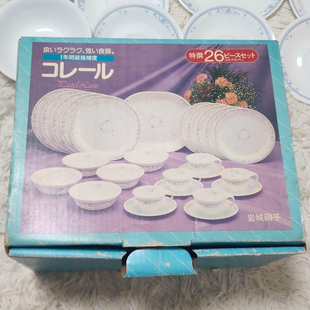 Corelle 岩城硝子　パステルレイン食器26ピースセット CR-26A-PL