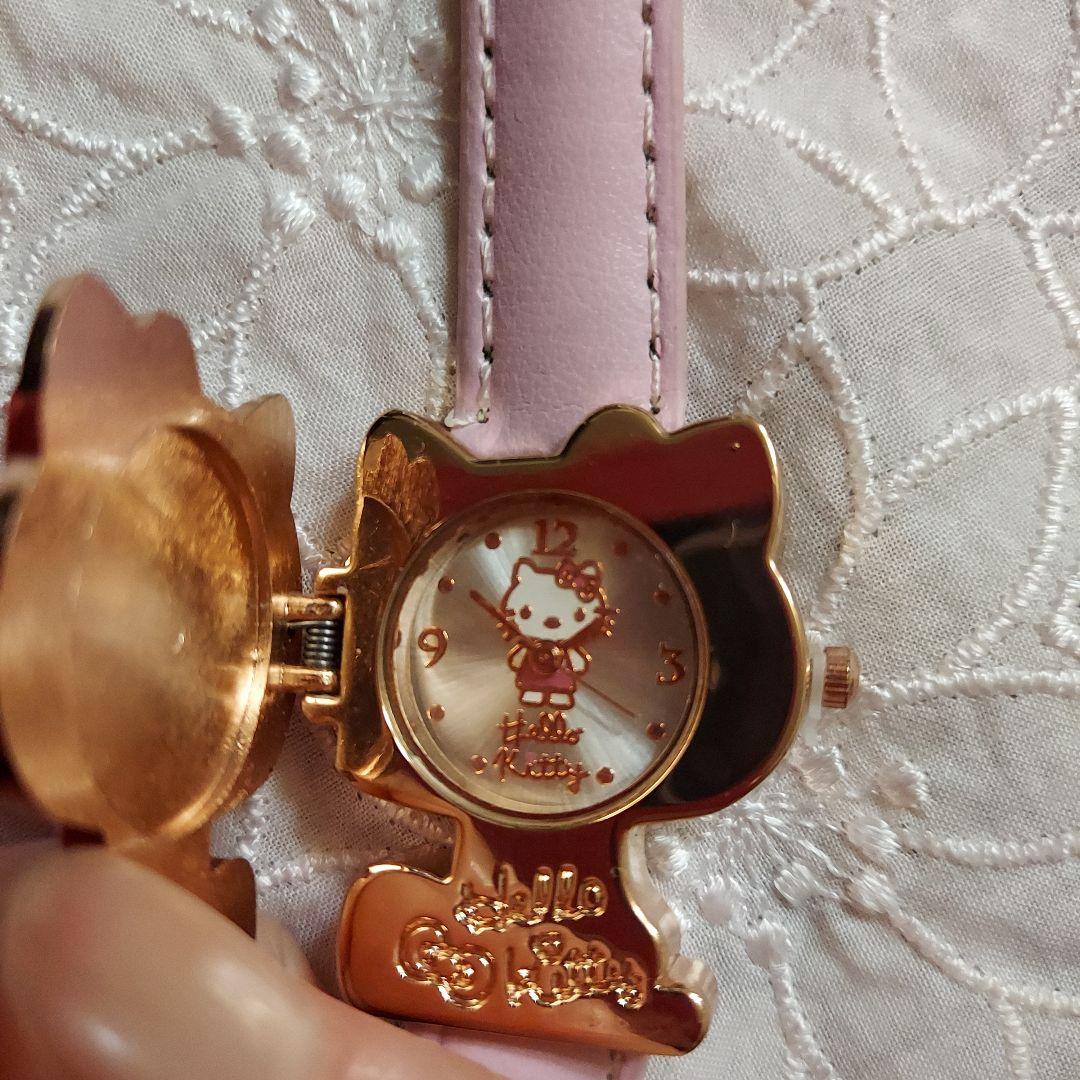 d*9様 (セール)サンリオ ハローキティ腕時計ラインストーン 稼働品