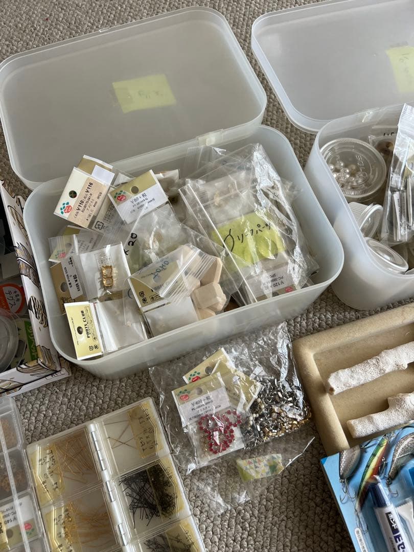 アクセサリー制作ツールと材料セットまとめ売り