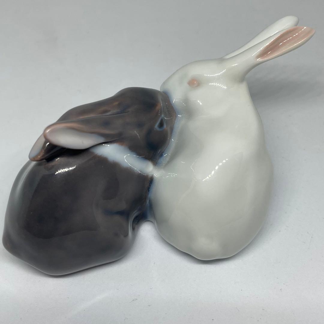 美品　2011 ロイヤルコペンハーゲン うさぎ ペア　置物　フィギュリン