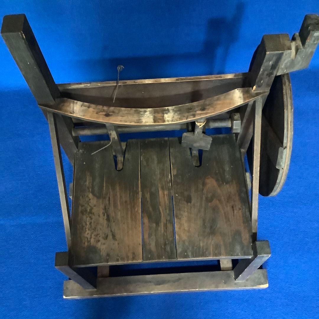 【希少・糸車！？】木製 手動式 手芸用具 古道具 椅子ヴィンテージ