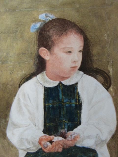 大津英敏、【白いカーディガンの少女】、希少な画集より