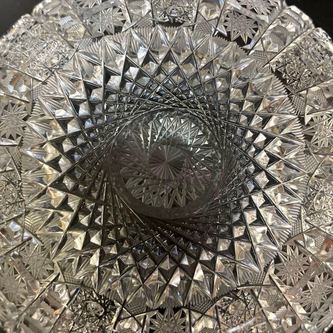 ボヘミア　クリスタル　 ボウル　大鉢　1点　切子