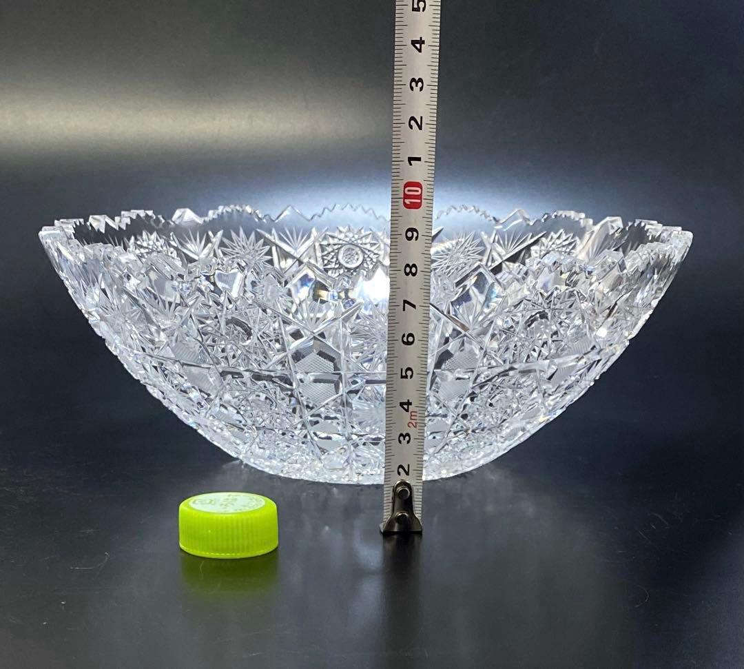 ボヘミア　クリスタル　 ボウル　大鉢　1点　切子