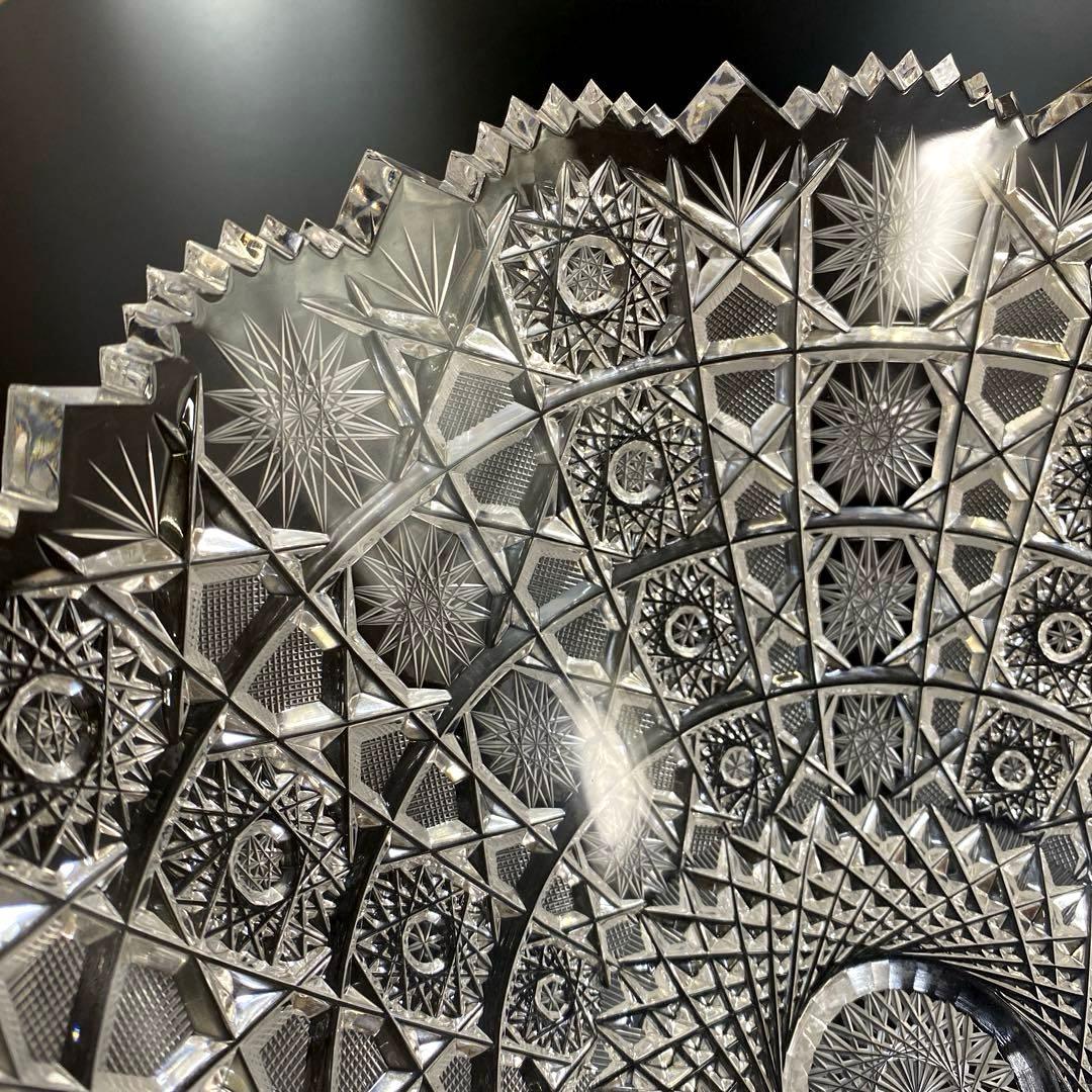 ボヘミア　クリスタル　 ボウル　大鉢　1点　切子