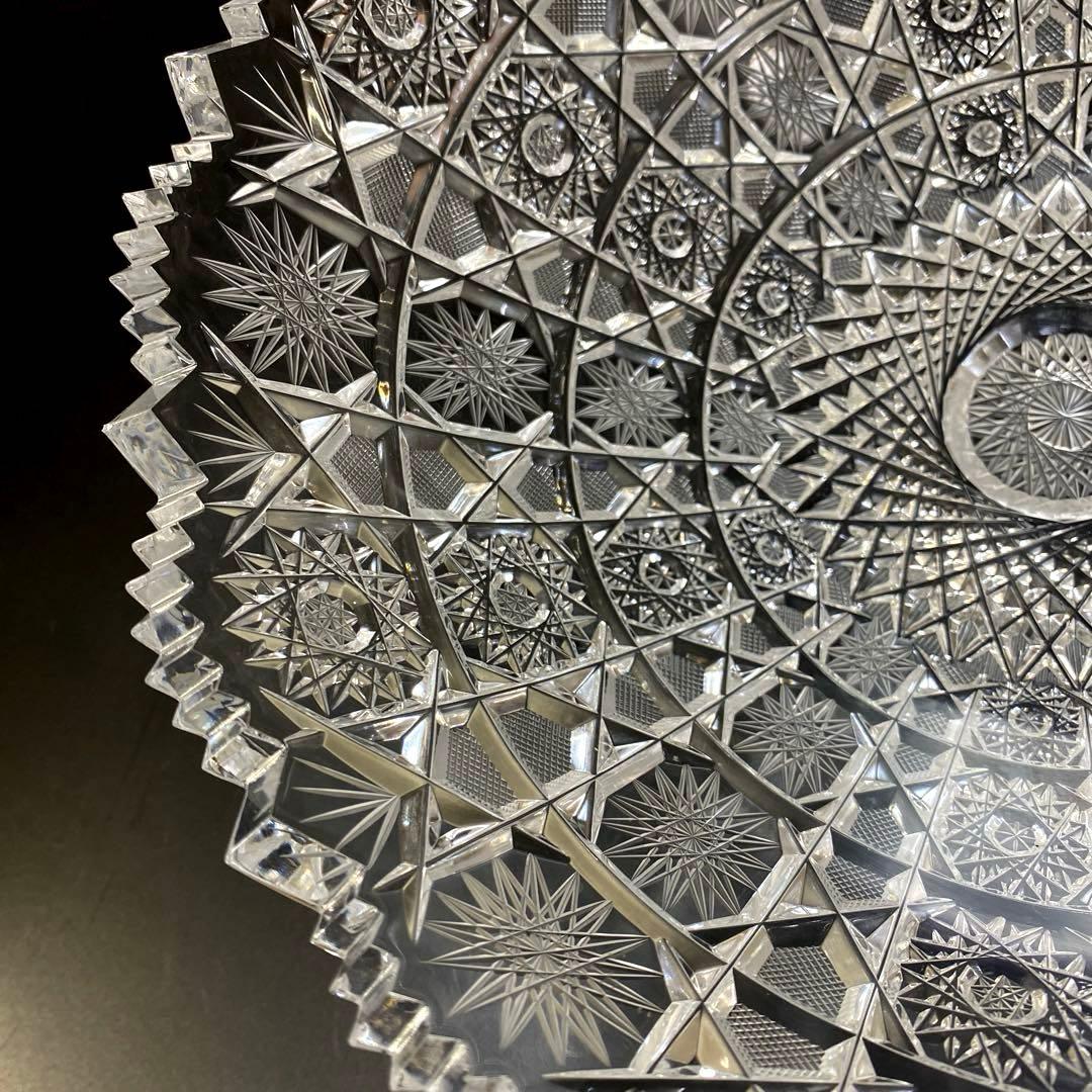 ボヘミア　クリスタル　 ボウル　大鉢　1点　切子