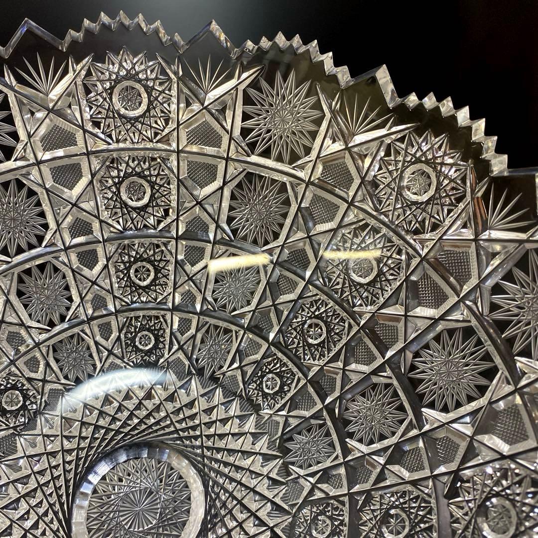 ボヘミア　クリスタル　 ボウル　大鉢　1点　切子