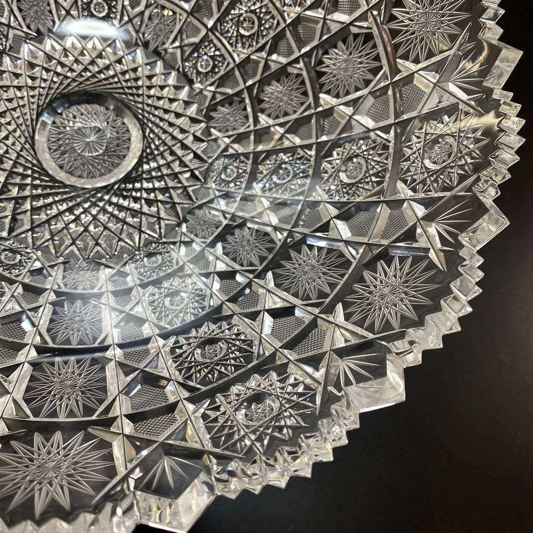 ボヘミア　クリスタル　 ボウル　大鉢　1点　切子