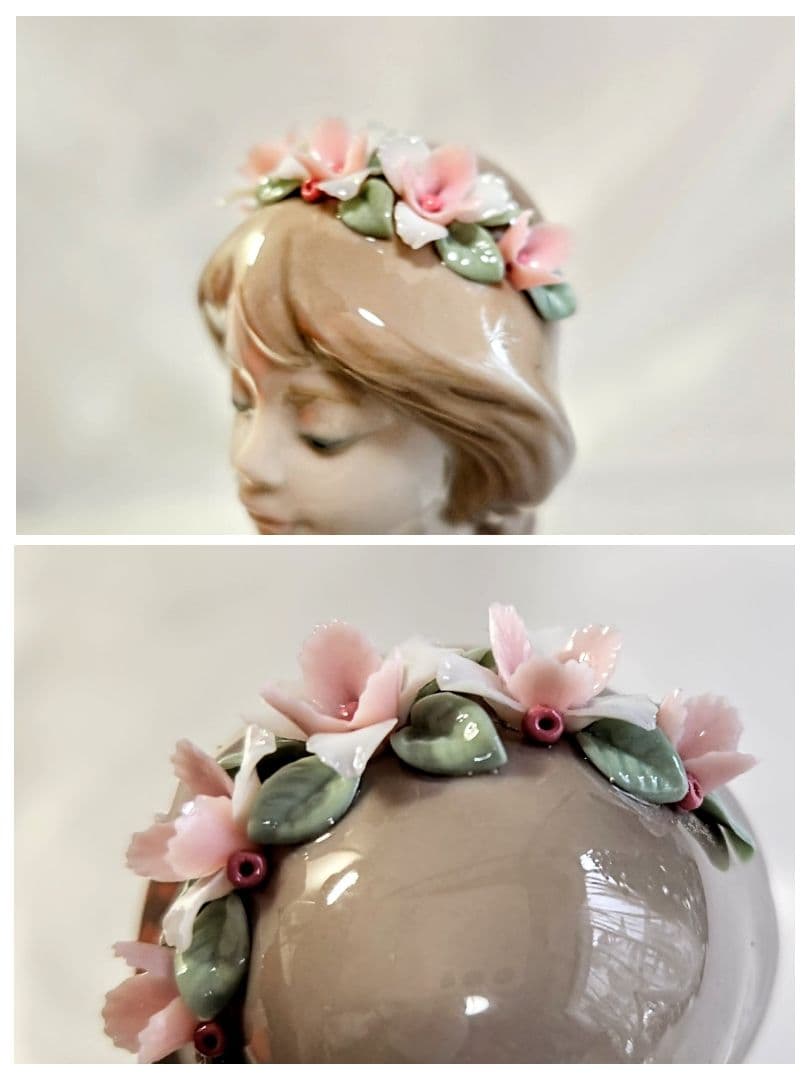 Julio＆Juliaリヤドロ【美品】フィギュリン《鳩を抱く少女》6807