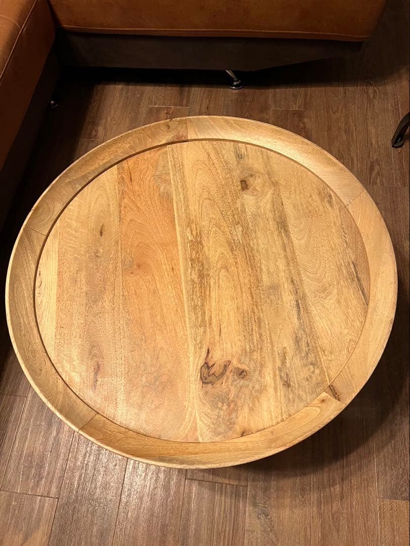 ☆WTWダブルティー☆マンゴーウッドラウンドコーヒーテーブル☆