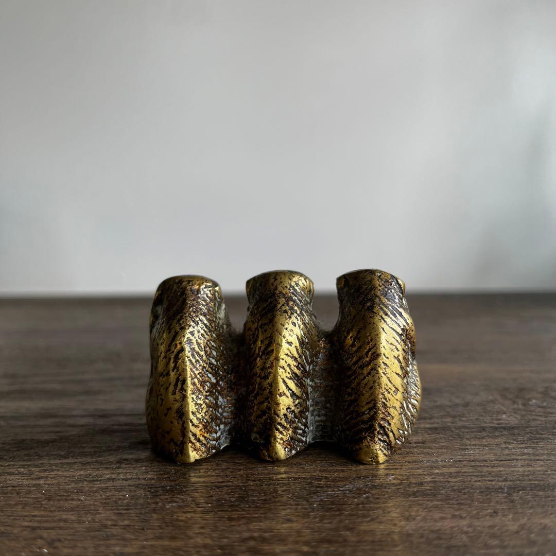 見猿聞か猿言わ猿　イギリス　ヴィンテージ　猿　アンティーク　雑貨