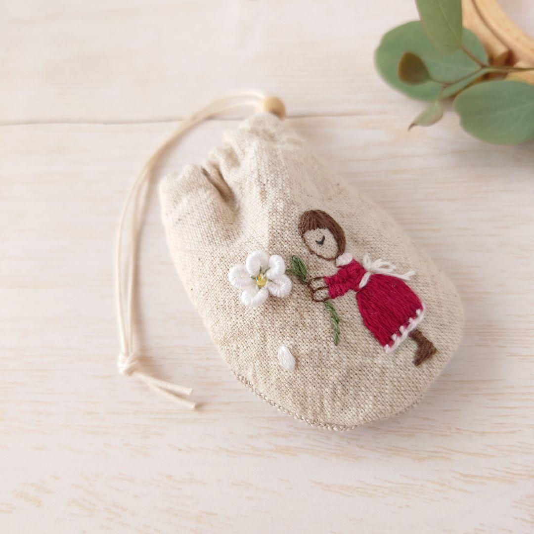 ちっちゃなりんりんお守りサシェ /巾着サシェ【男の子と女の子とジャスミン】