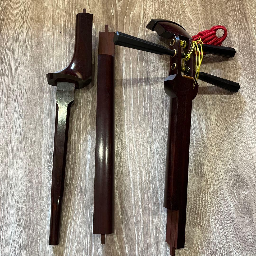 お稽古 紅木 地歌 三味線 ケースつき