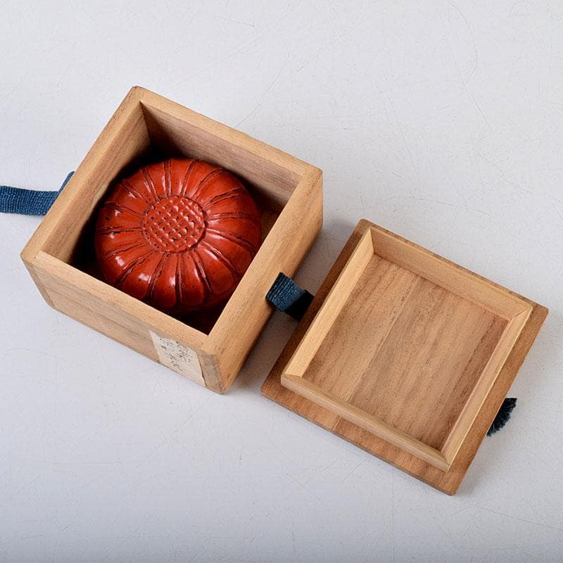 茶道具 鎌倉彫 橘屋友七作 菊形香合 共箱 V 8756 - メルカリ