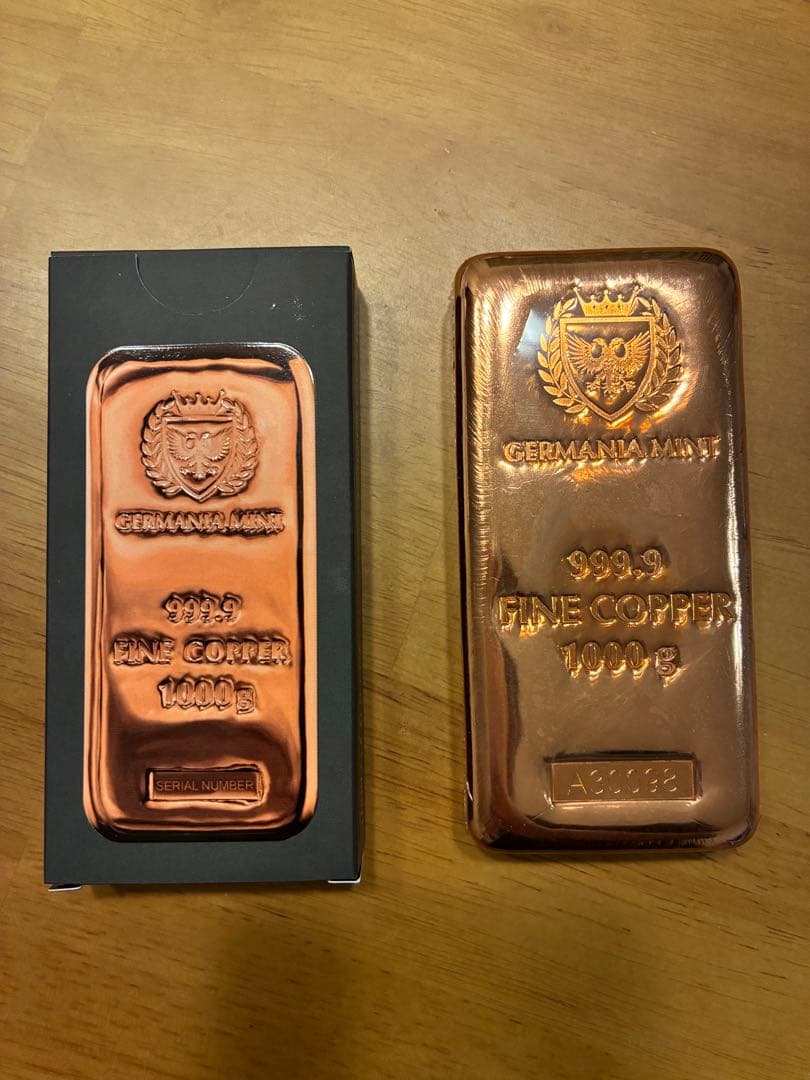 ⭐︎美品 GERMANIA MINT 999.9 純銅バー 1000g - メルカリ