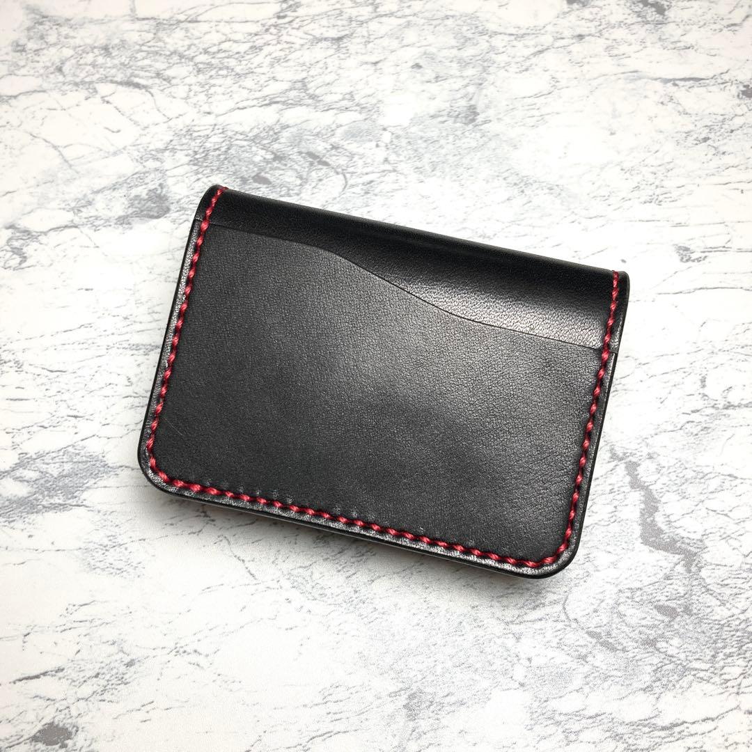 本革 ミニ財布 栃木レザー コンパクト財布 レディース メンズ 小さい財布 黒