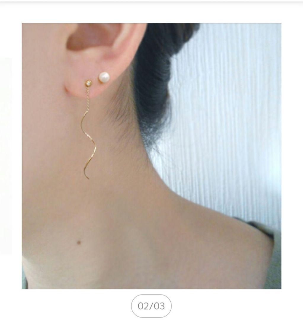 【値下げ！】未使用美品！K18ピアスチャーム Flutto