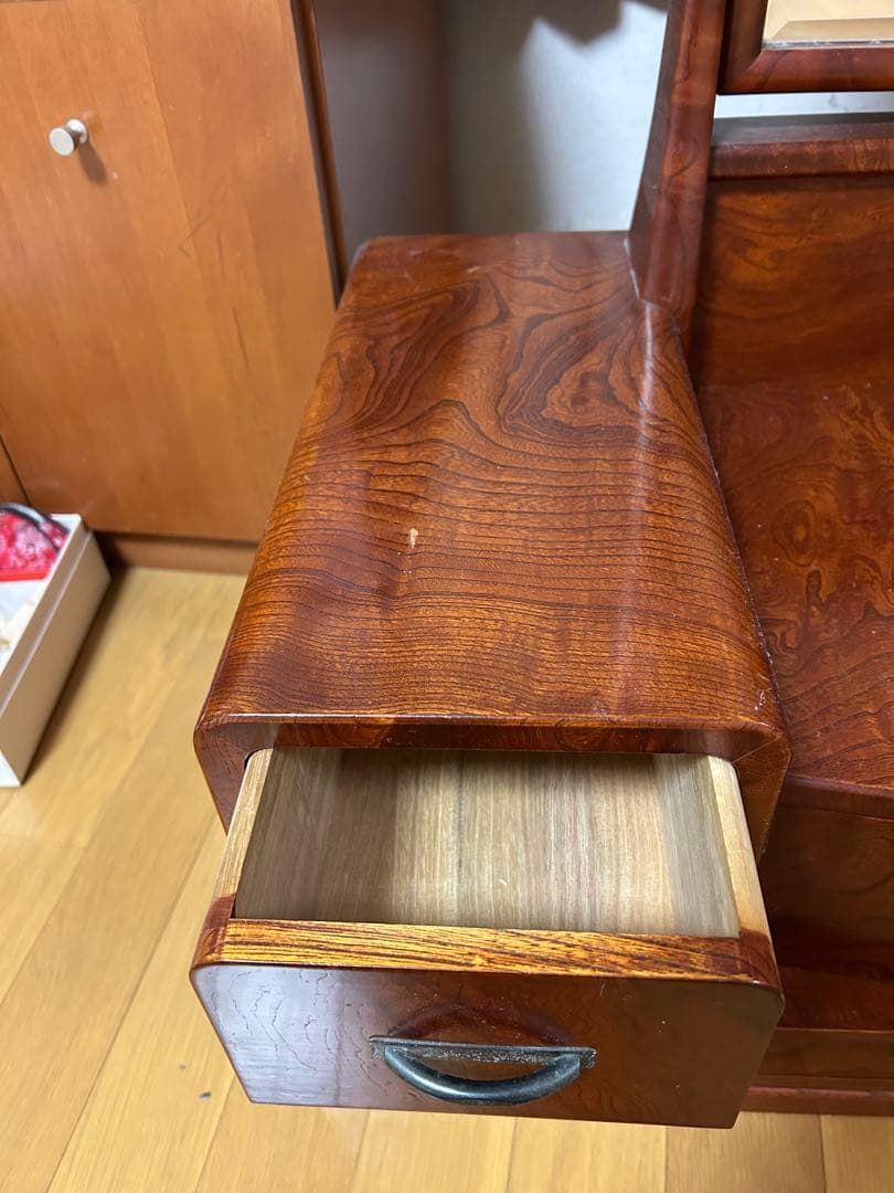 和製木製ドレッサー・鏡台 5引き出し付き　和箪笥