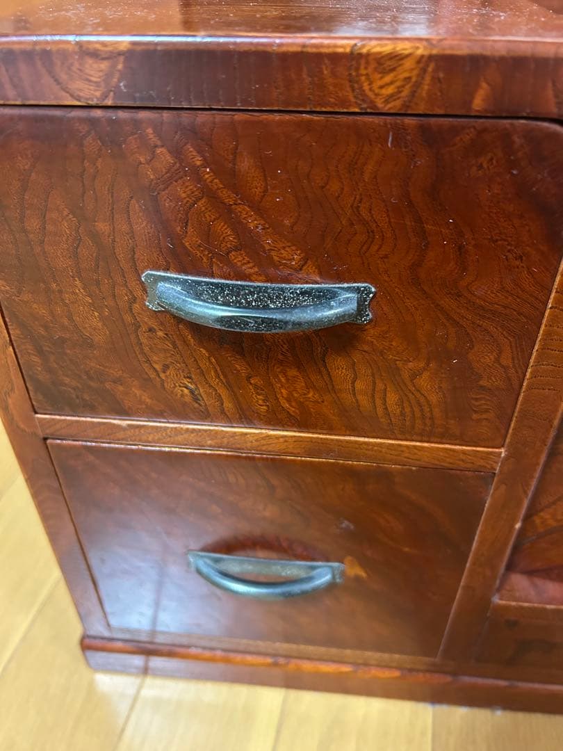 和製木製ドレッサー・鏡台 5引き出し付き　和箪笥