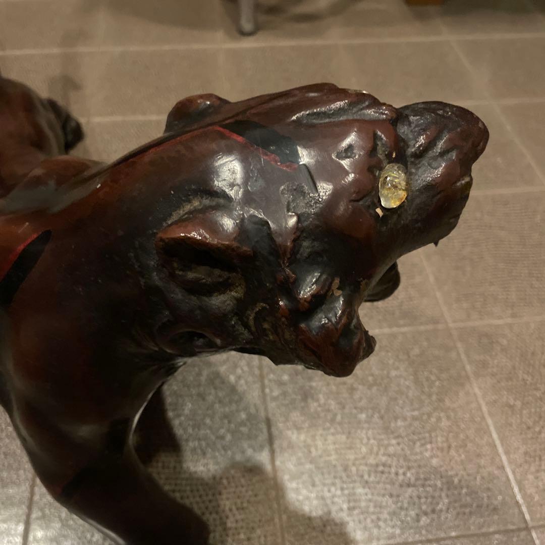 トラの置物　ヴィンテージ　昭和レトロ　タイガー　ミッドセンチュリー