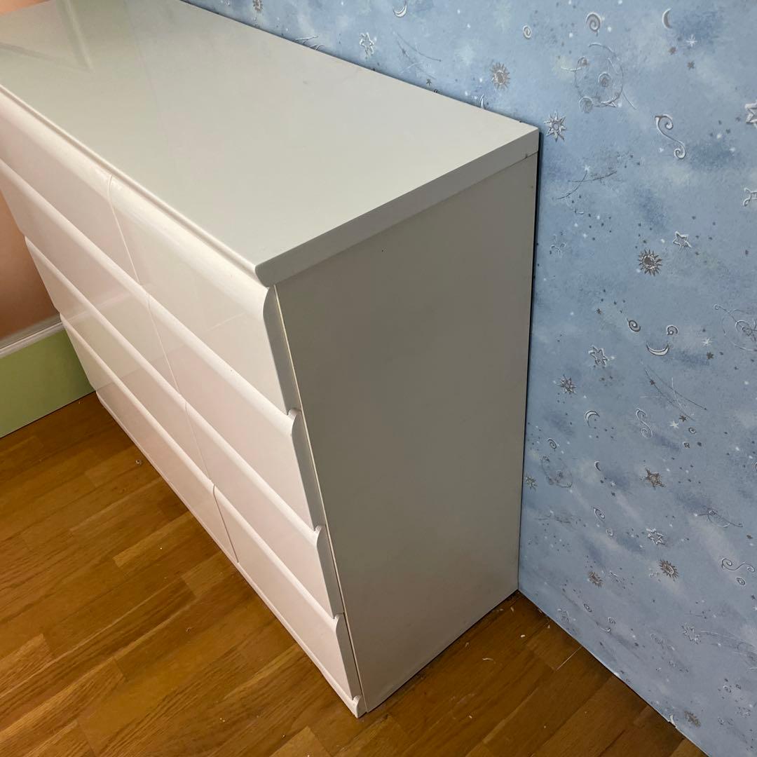 ホワイト 4段2列 チェスト 119.5cm