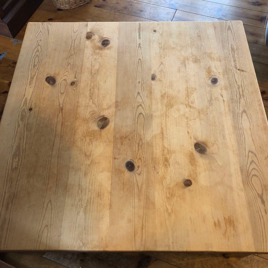 正方形テーブル90✖️90センチ 木製　日本製　お値下げ