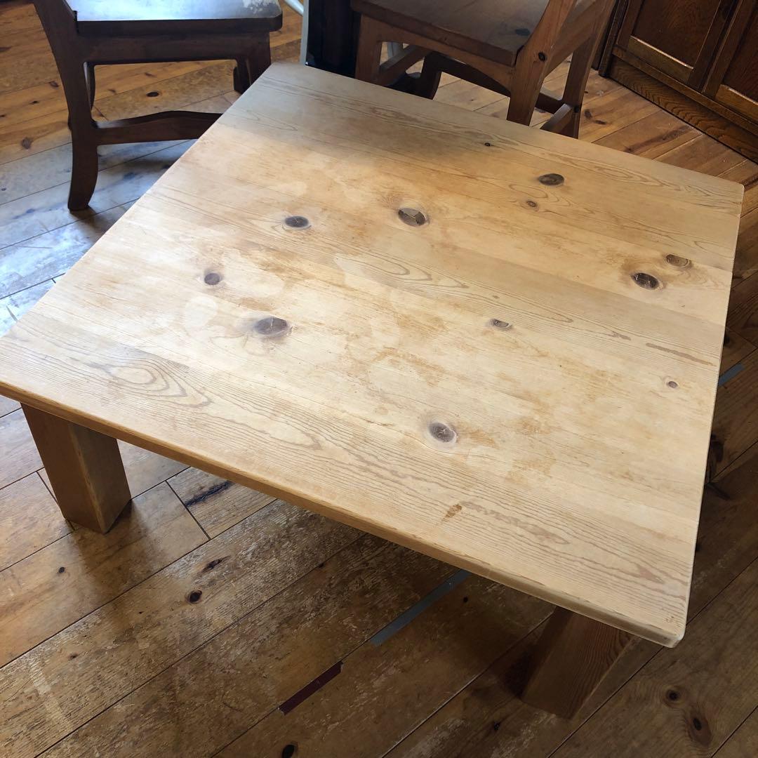 正方形テーブル90✖️90センチ 木製　日本製　お値下げ