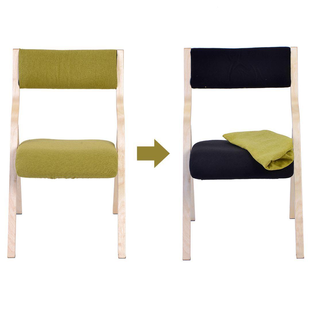 ダイニングチェア 完成品 木製 椅子 折りたたみチェア カバー洗える