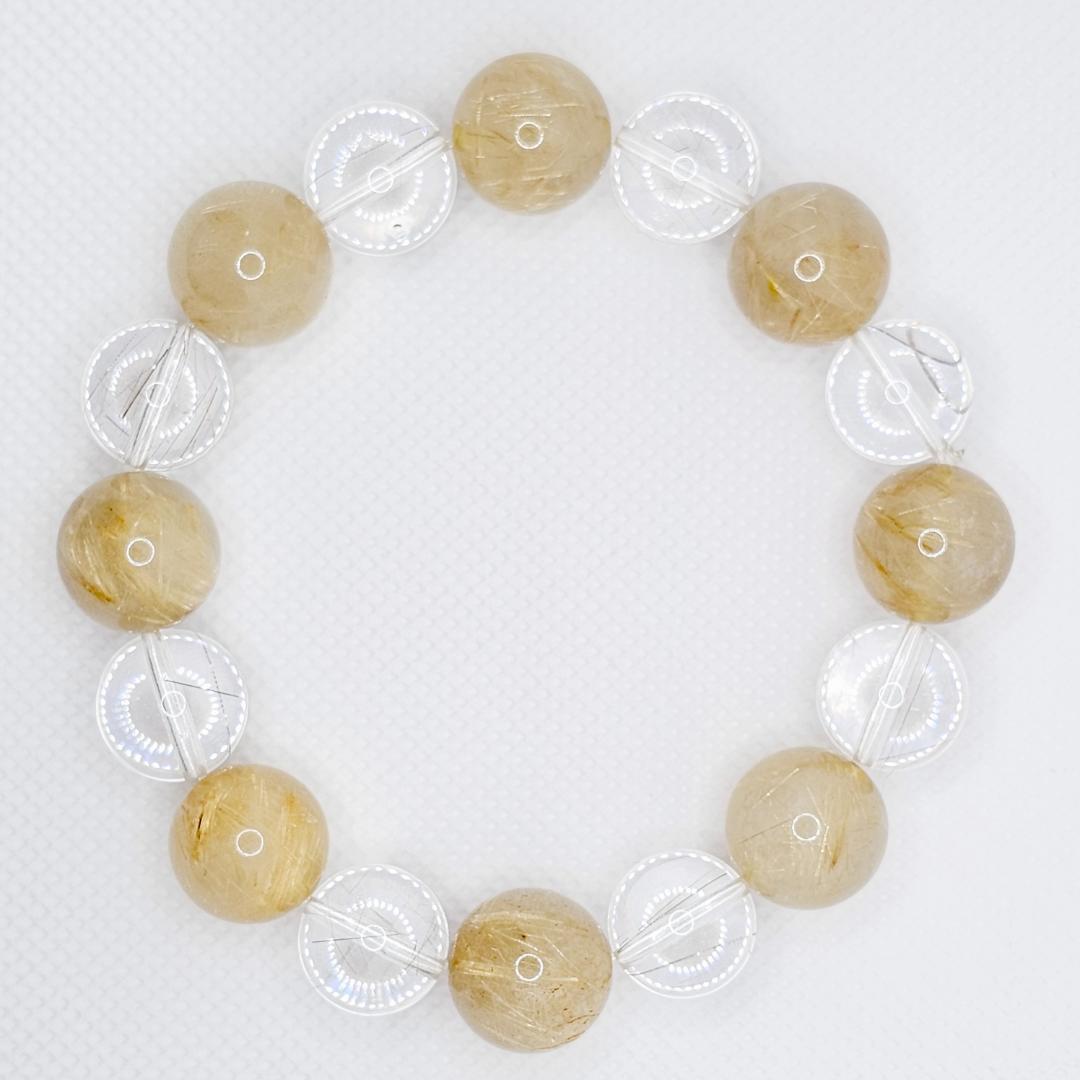 ゴールドルチル シルバールチル ブレスレット【大玉】