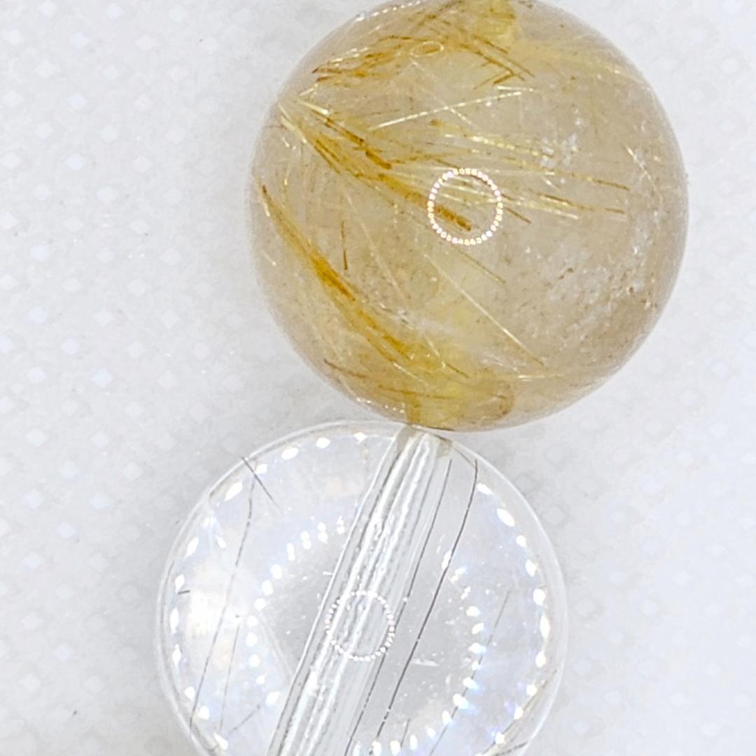 ゴールドルチル シルバールチル ブレスレット【大玉】