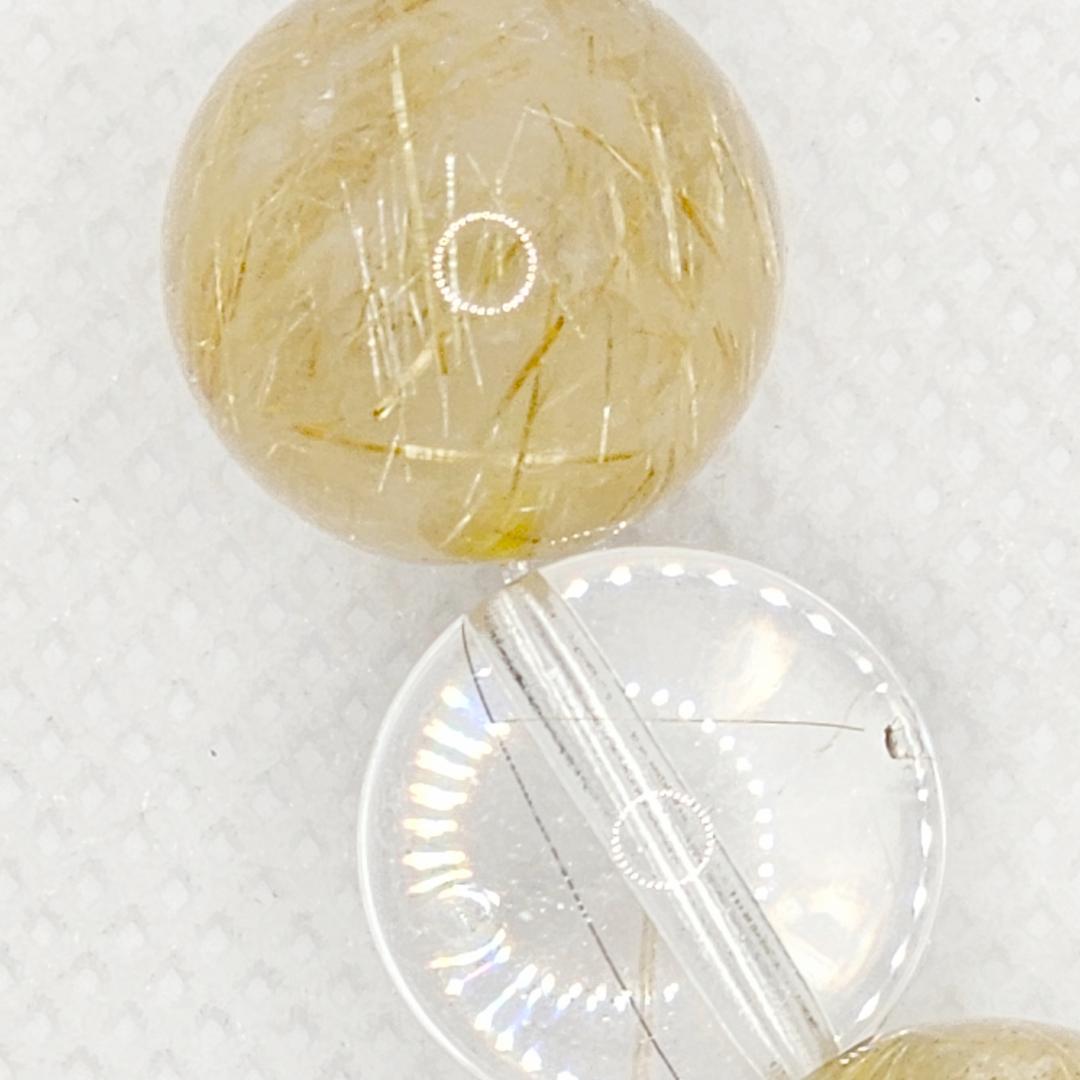 ゴールドルチル シルバールチル ブレスレット【大玉】