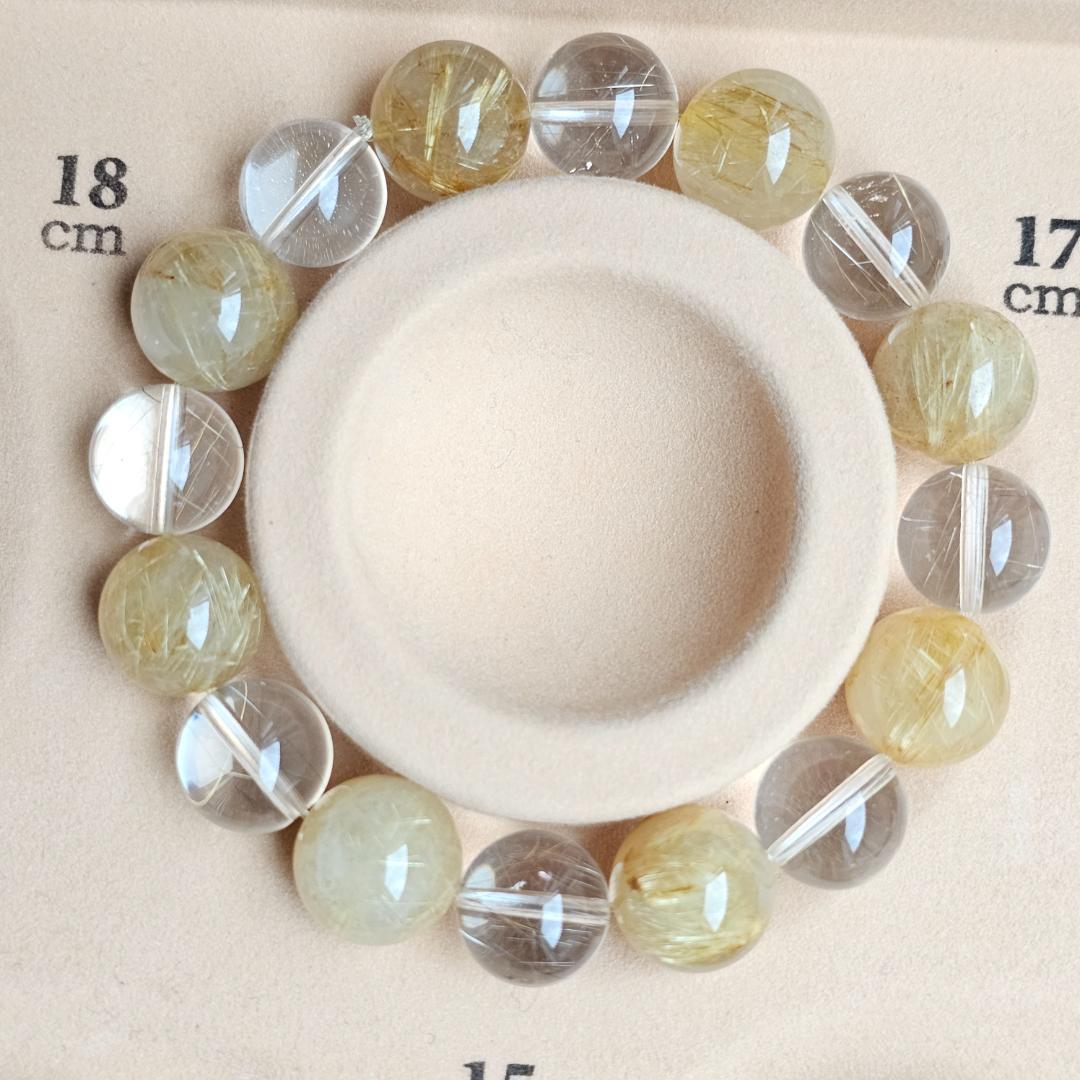 ゴールドルチル シルバールチル ブレスレット【大玉】