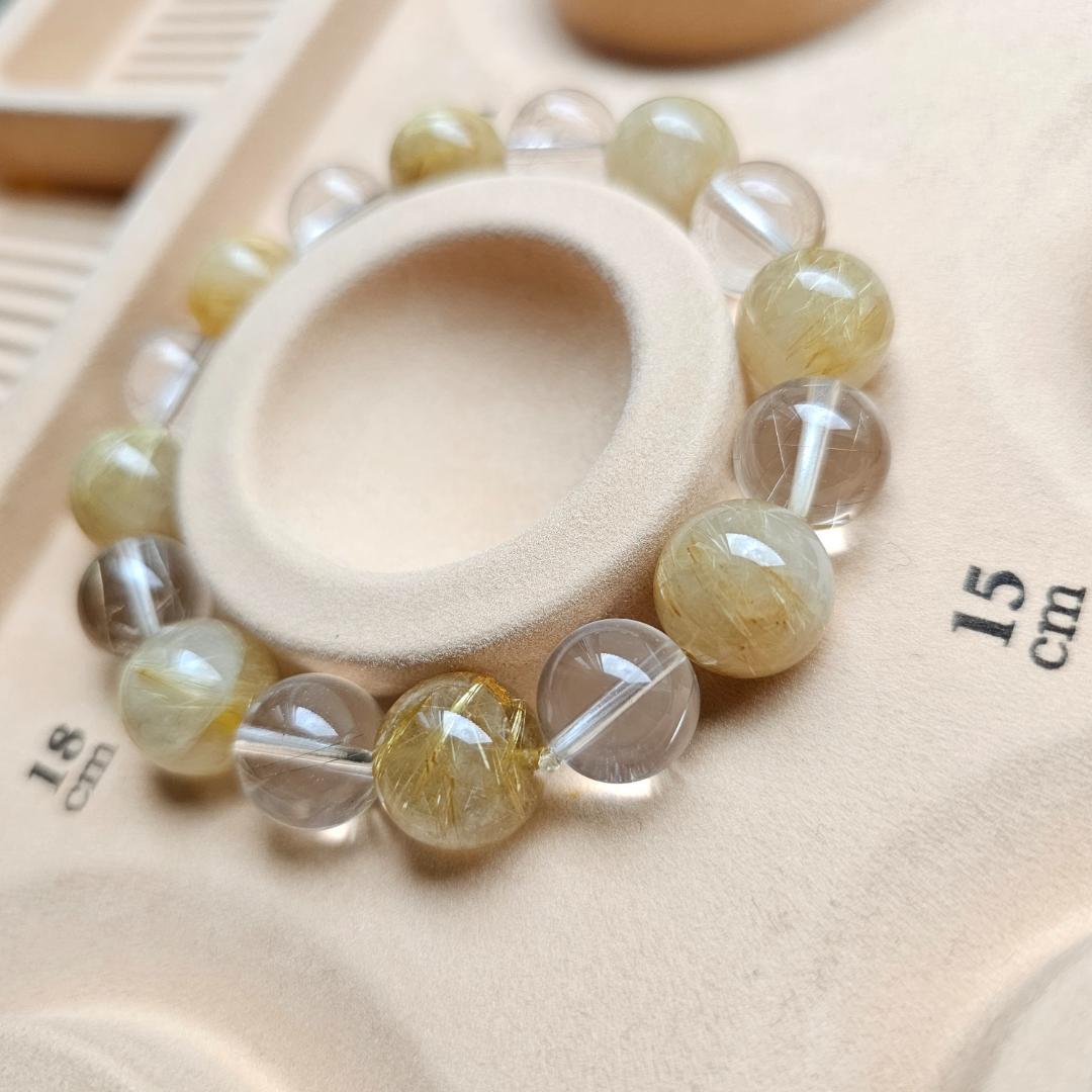 ゴールドルチル シルバールチル ブレスレット【大玉】