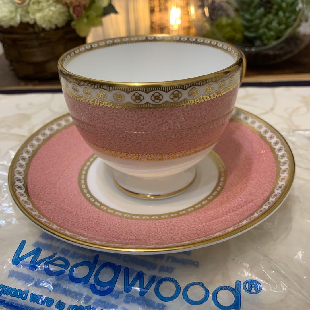 希少 未使用 ウェッジウッド ユーランダー パウダー ピンク カップ
