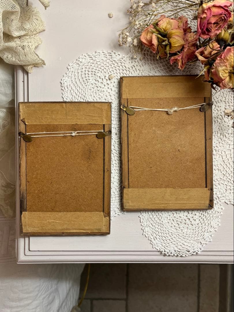 ◆フランスアンティーク｜世界の名画1700年代肖像画子供女の子木製額壁掛け絵画