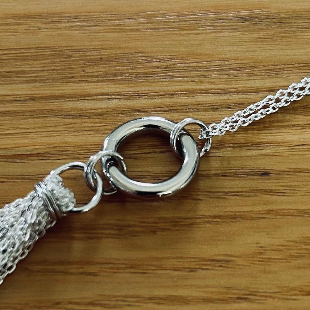 【ハンドメイド】タッセル ネックレス シルバー925 ロング