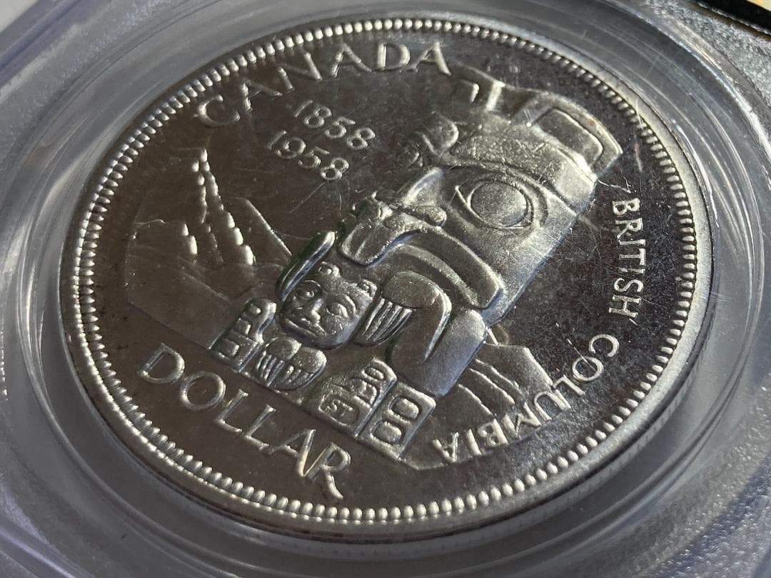 カナダ 1958年1ドル銀貨